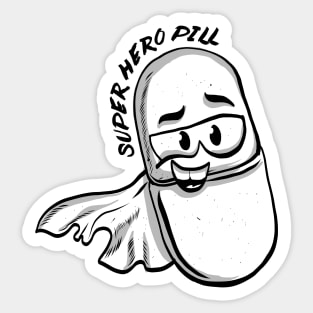 Superhero Pill - Pharmacy Humor Sticker